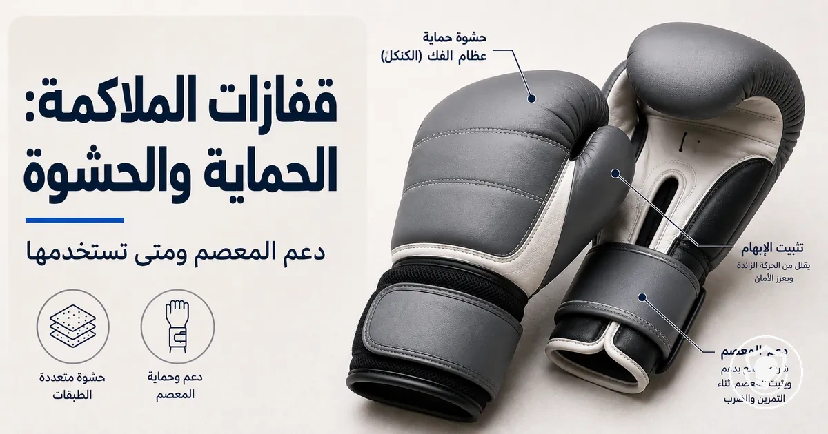قفازات ملاكمة توضح الحشوة وميزات الحماية للمبتددئين في التدريب المنزلي