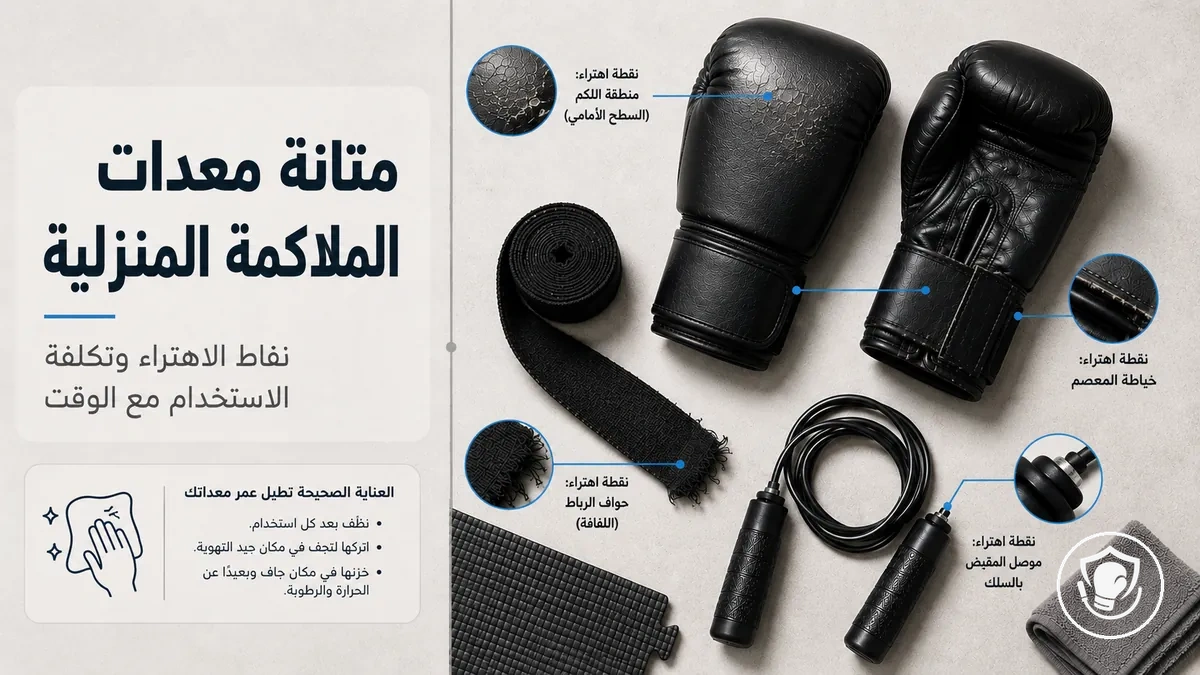 نظرة على نقاط الاهتراء والعناية بمعدات الملاكمة المنزلية للمبتدئين