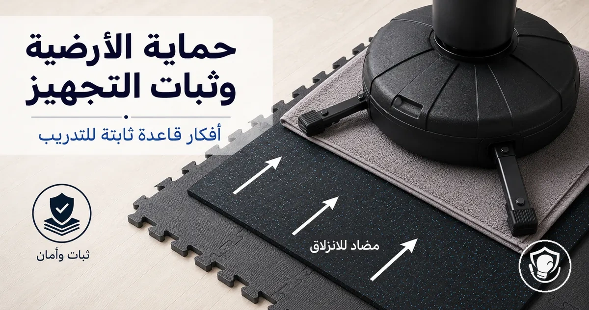 مواد حماية الأرضية وأفكار قاعدة ثابتة لمعدات الملاكمة المنزلية للمبتدئين