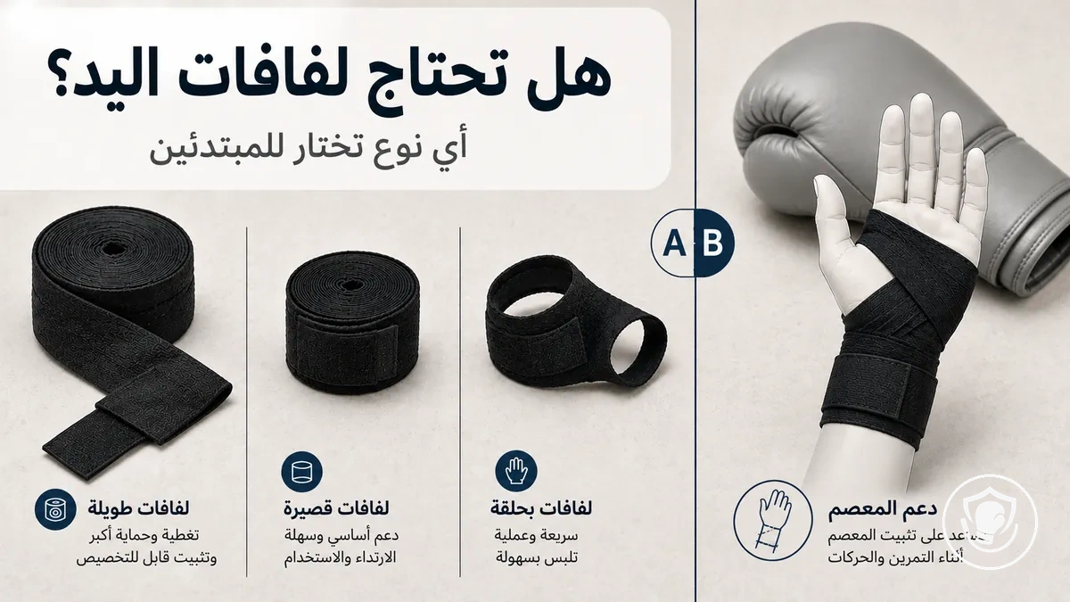 أنواع لفافات اليد لمعدات الملاكمة المنزلية للمبتدئين مع دعم المعصم