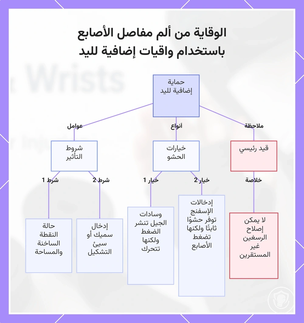 الوقاية من ألم مفاصل الأصابع باستخدام واقيات إضافية لليد