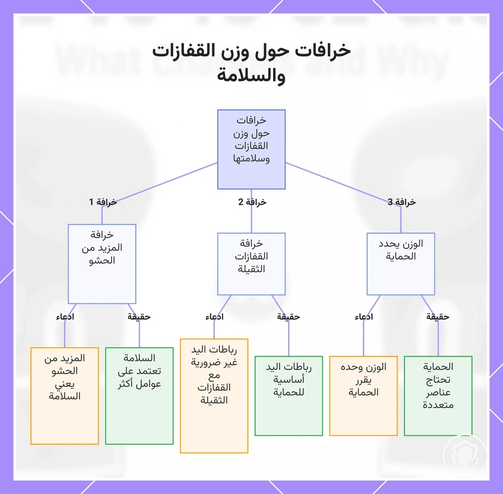 خرافات حول وزن القفازات والسلامة