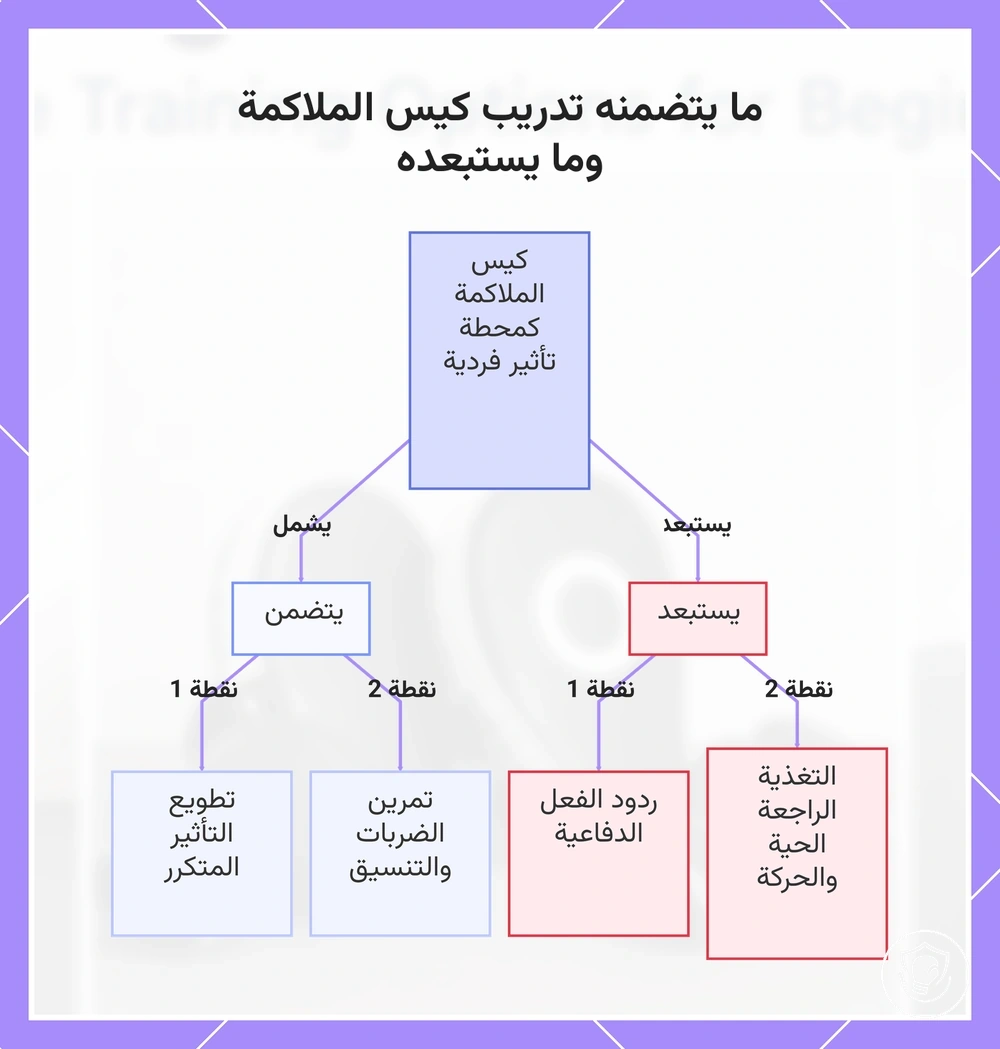 ما يتضمنه تدريب كيس الملاكمة وما يستبعده
