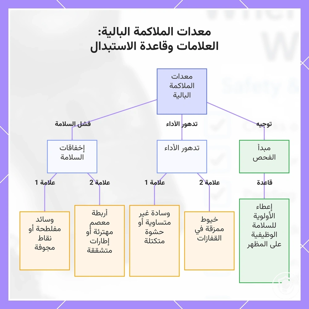 معدات الملاكمة البالية: العلامات وقاعدة الاستبدال
