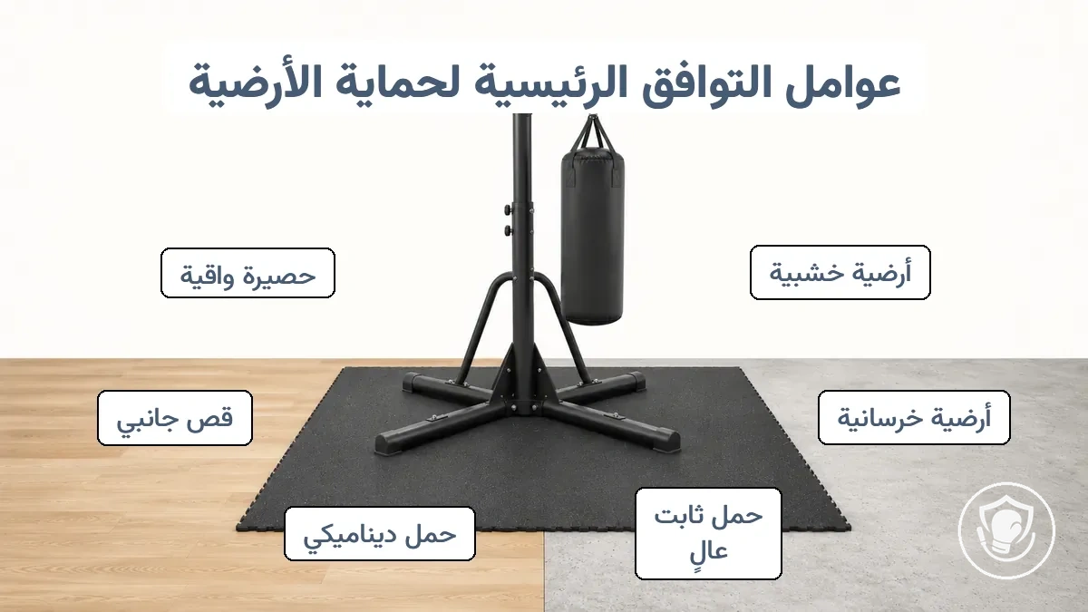 عوامل التوافق لحماية أرضية معدات الملاكمة المنزلية