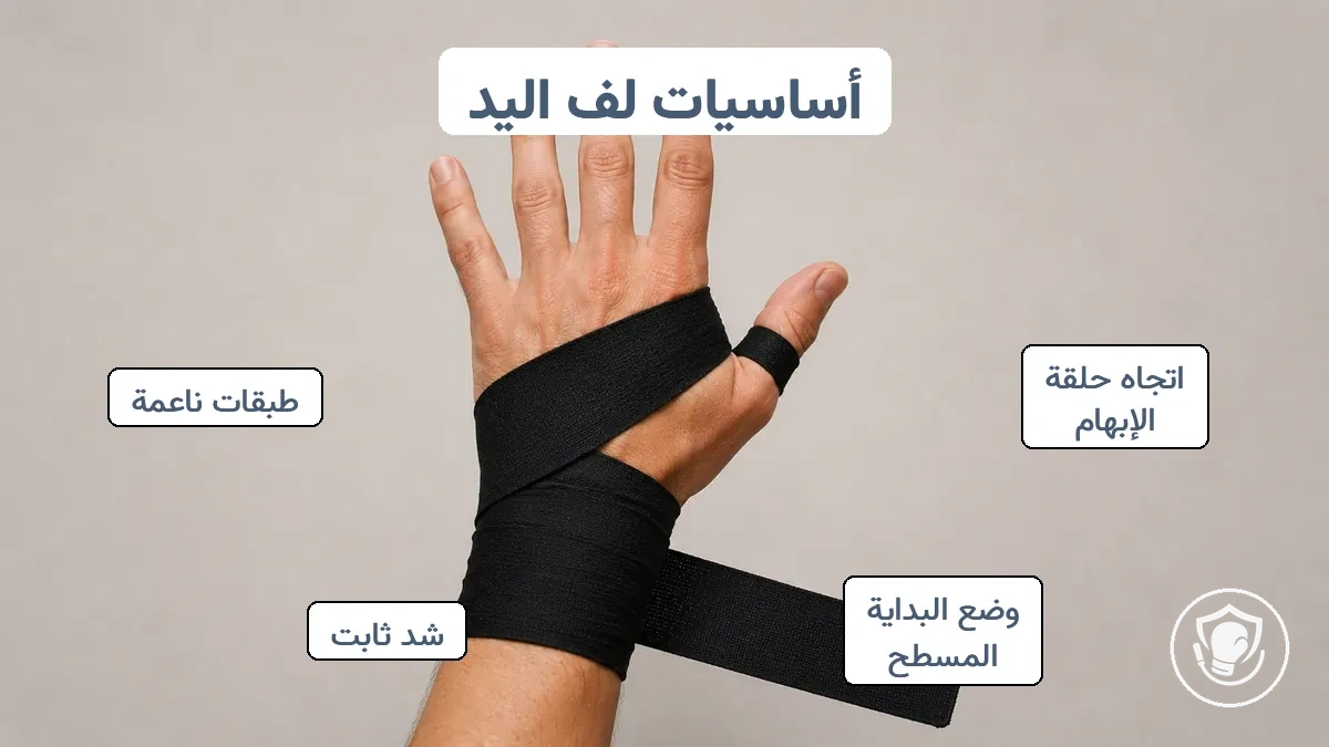 اتجاه حلقة الإبهام واتجاه البداية الصحيح على ظهر اليد