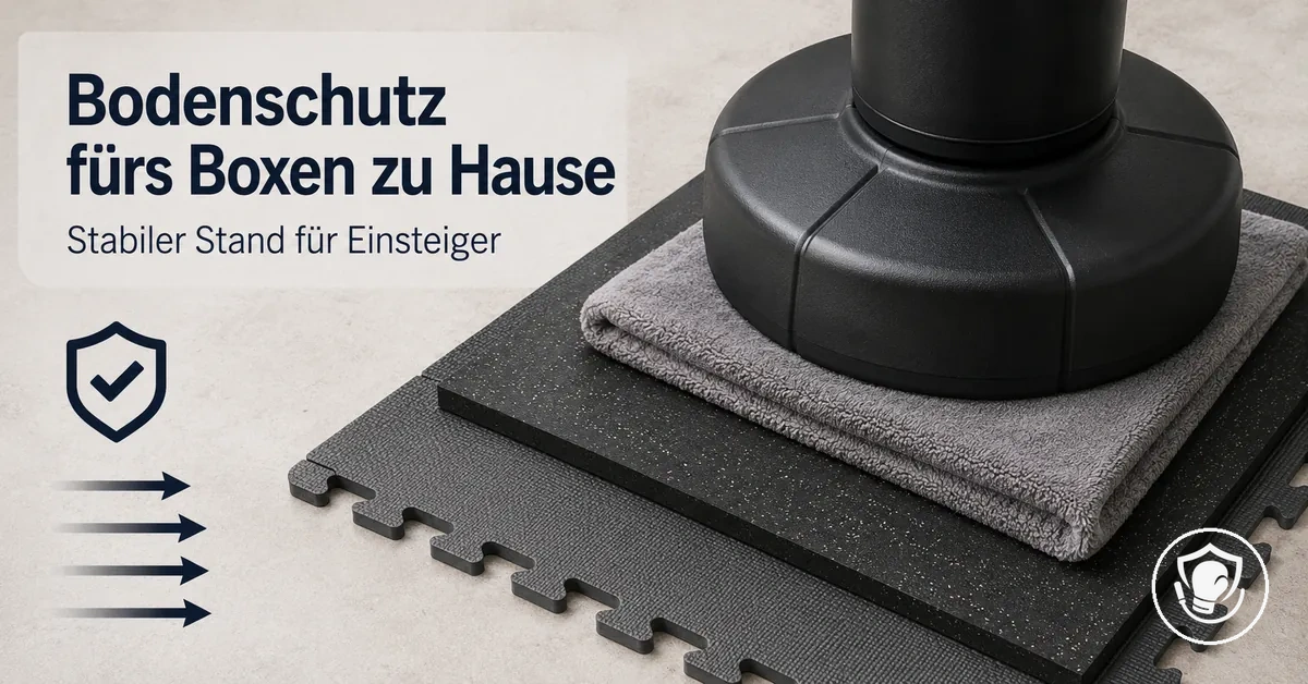 Materialien für Bodenschutz und Tipps für einen stabilen Stand beim Boxtraining zu Hause