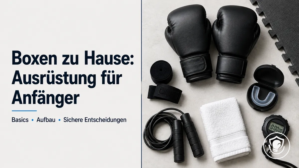 Grundausstattung fürs Boxen zu Hause für Anfänger, übersichtlich für einen sicheren Start aufgebaut