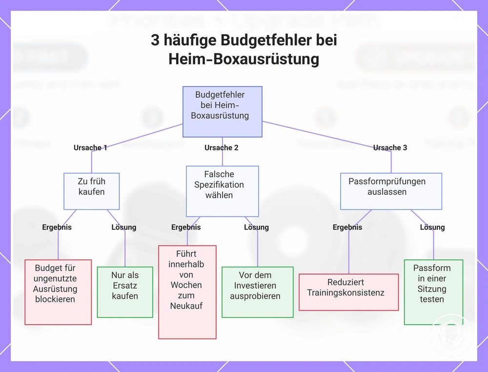 3 häufige Budgetfehler bei Heim-Boxausrüstung