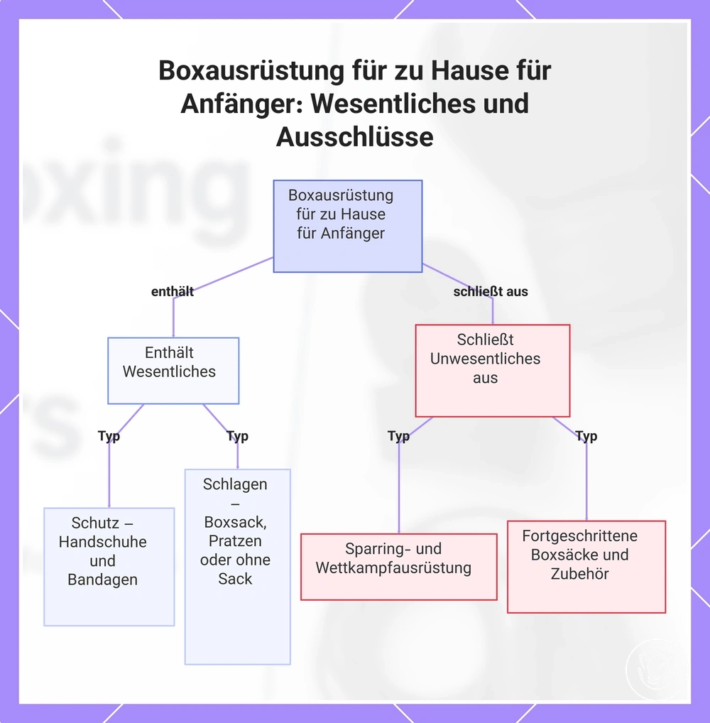 Boxausrüstung für zu Hause für Anfänger: Wesentliches und Ausschlüsse