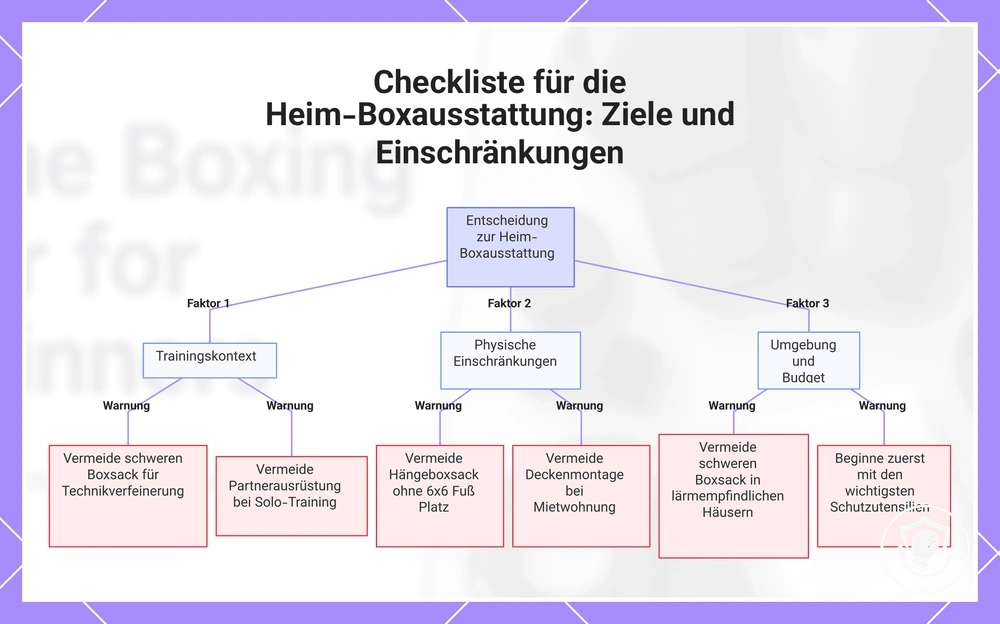 Checkliste für die Heim-Boxausstattung: Ziele und Einschränkungen