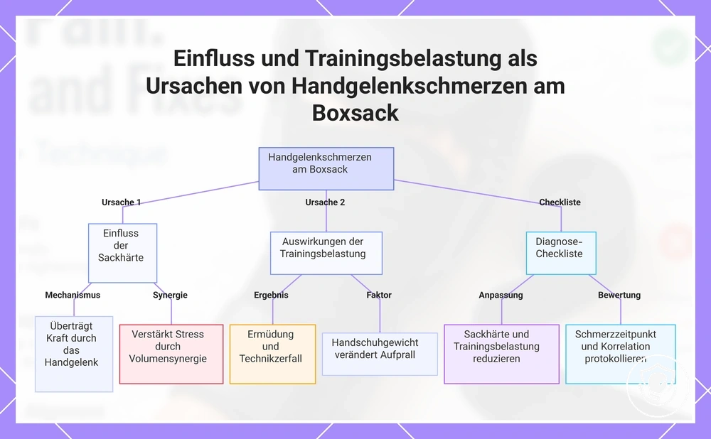 Einfluss und Trainingsbelastung als Ursachen von Handgelenkschmerzen am Boxsack
