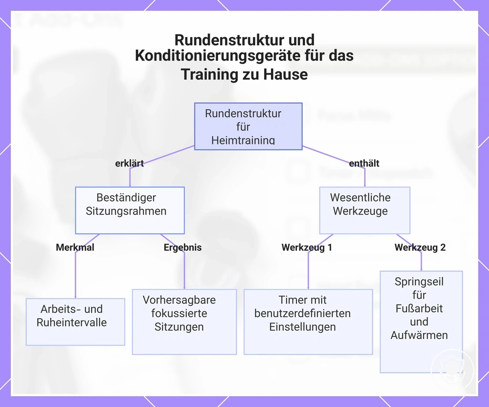 Rundenstruktur und Konditionierungsgeräte für das Training zu Hause