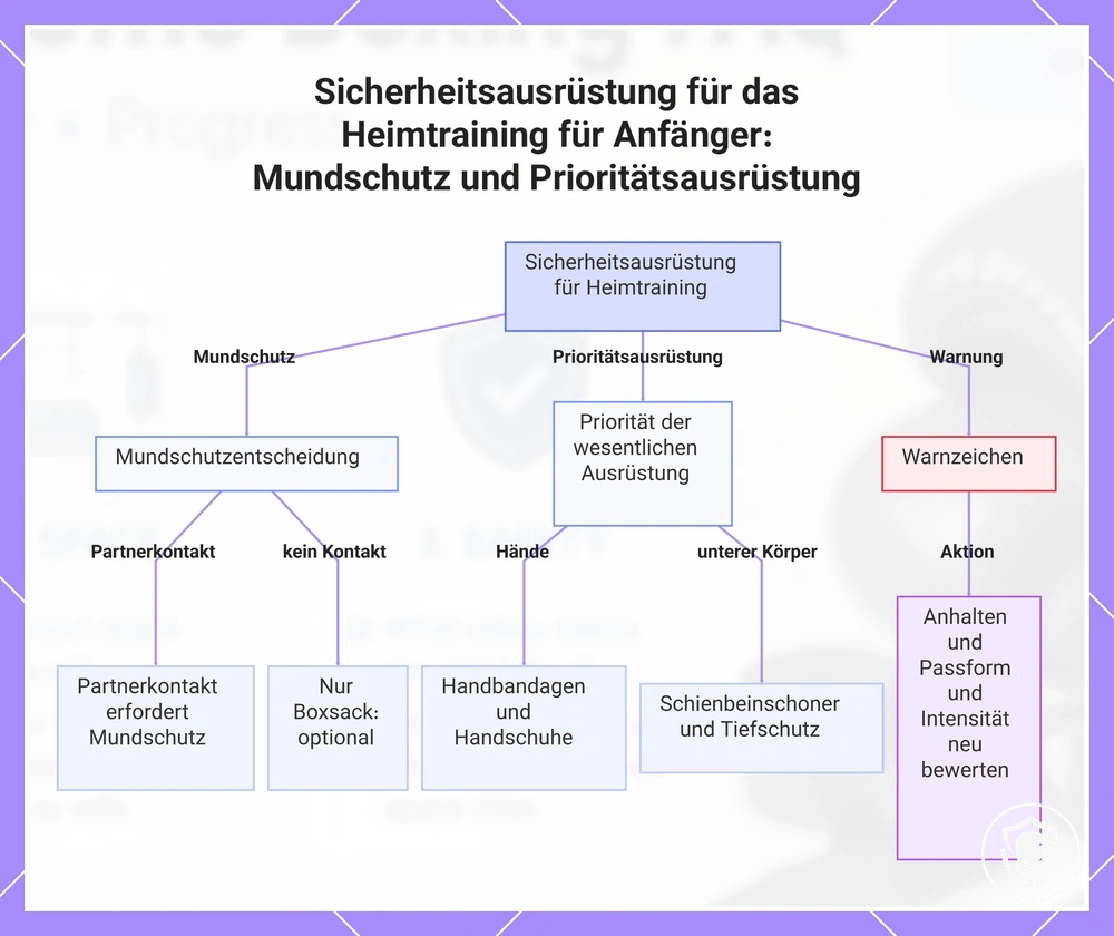 Sicherheitsausrüstung für das Heimtraining für Anfänger: Mundschutz und Prioritätsausrüstung