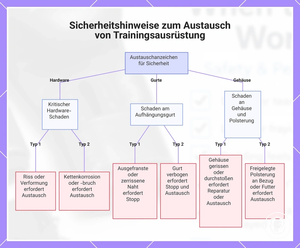 Sicherheitshinweise zum Austausch von Trainingsausrüstung