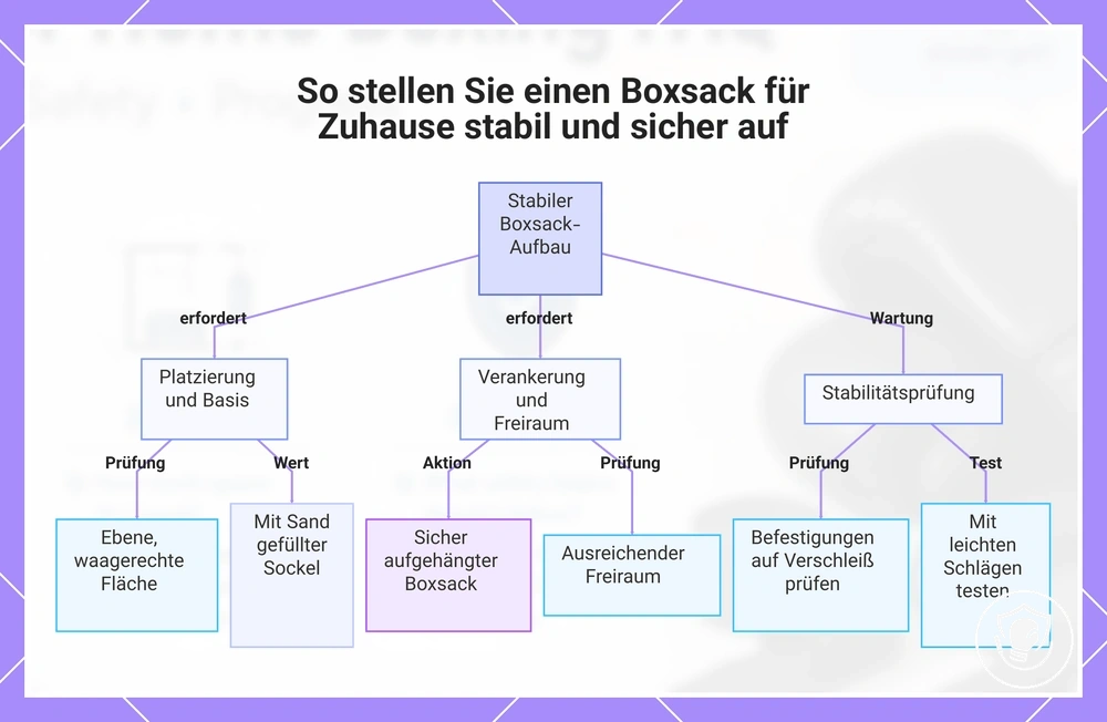 So stellen Sie einen Boxsack für Zuhause stabil und sicher auf
