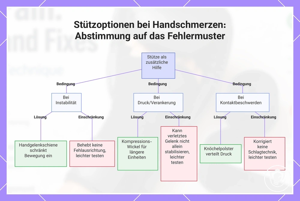 Stützoptionen bei Handschmerzen: Abstimmung auf das Fehlermuster