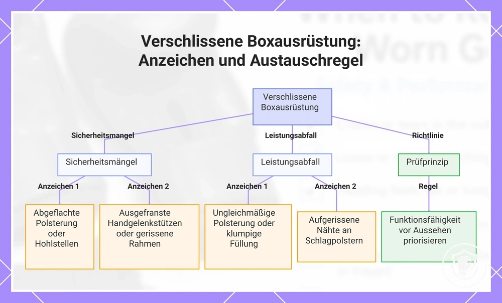 Verschlissene Boxausrüstung: Anzeichen und Austauschregel