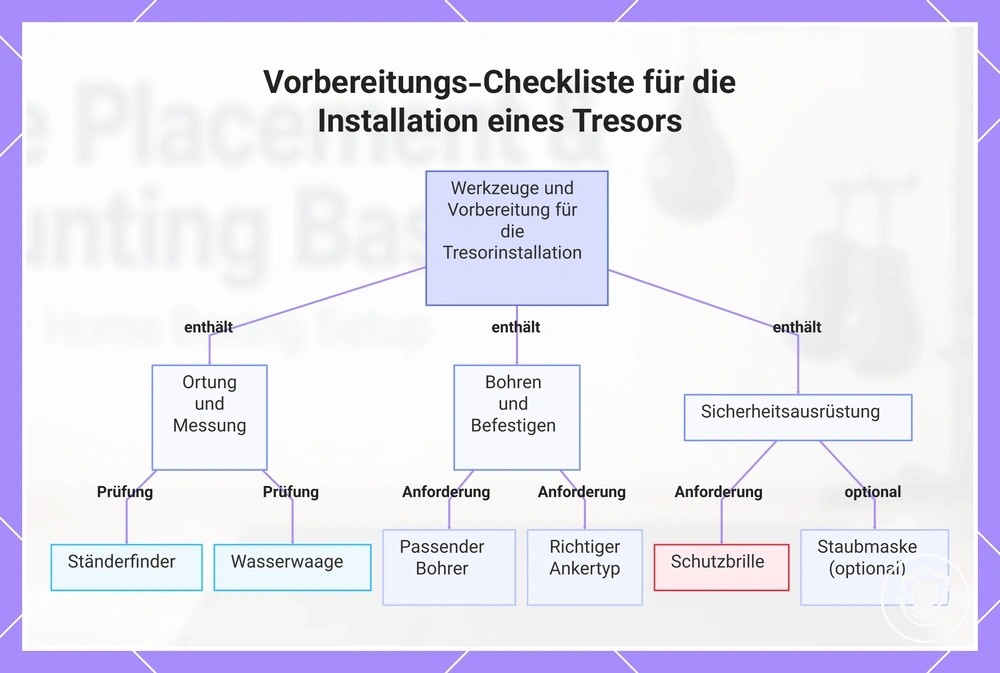 Vorbereitungs-Checkliste für die Installation eines Tresors
