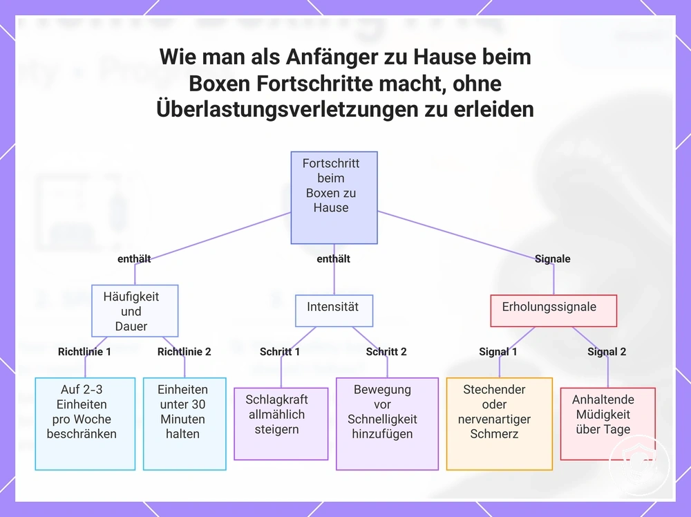 Wie man als Anfänger zu Hause beim Boxen Fortschritte macht, ohne Überlastungsverletzungen zu erleiden