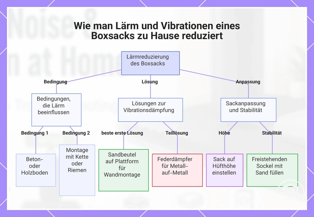 Wie man Lärm und Vibrationen eines Boxsacks zu Hause reduziert