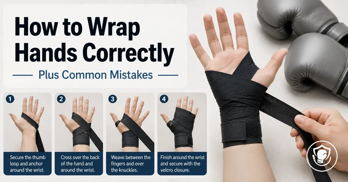 Step-by-step hand wrapping for beginner home boxing equipment use