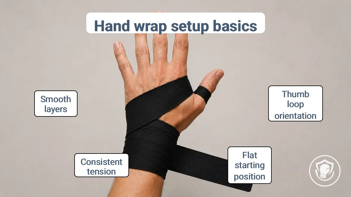 Thumb loop orientation and correct starting direction on the back of the hand