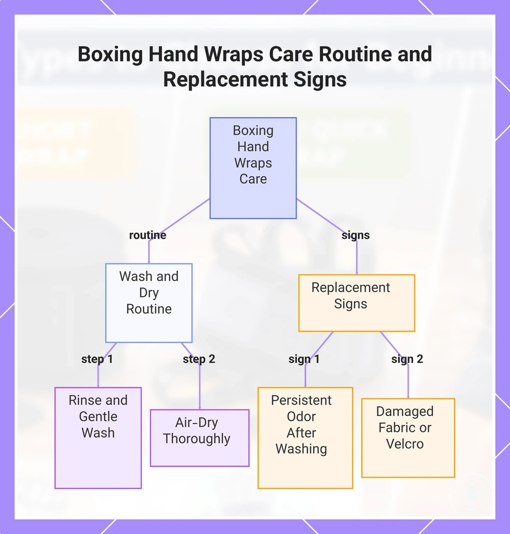 Boxing Hand Wraps Care Routine and Replacement Signs