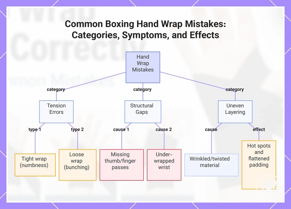 Common Boxing Hand Wrap Mistakes: Categories, Symptoms, and Effects