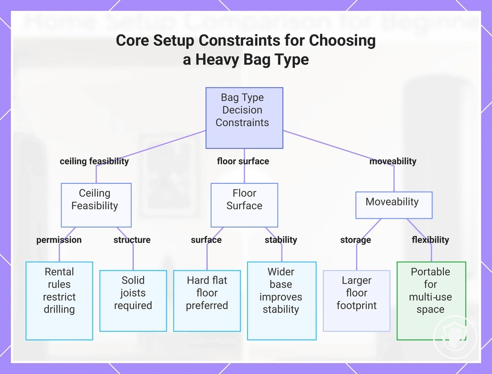 Core Setup Constraints for Choosing a Heavy Bag Type