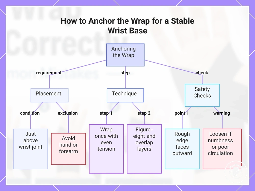 How to Anchor the Wrap for a Stable Wrist Base