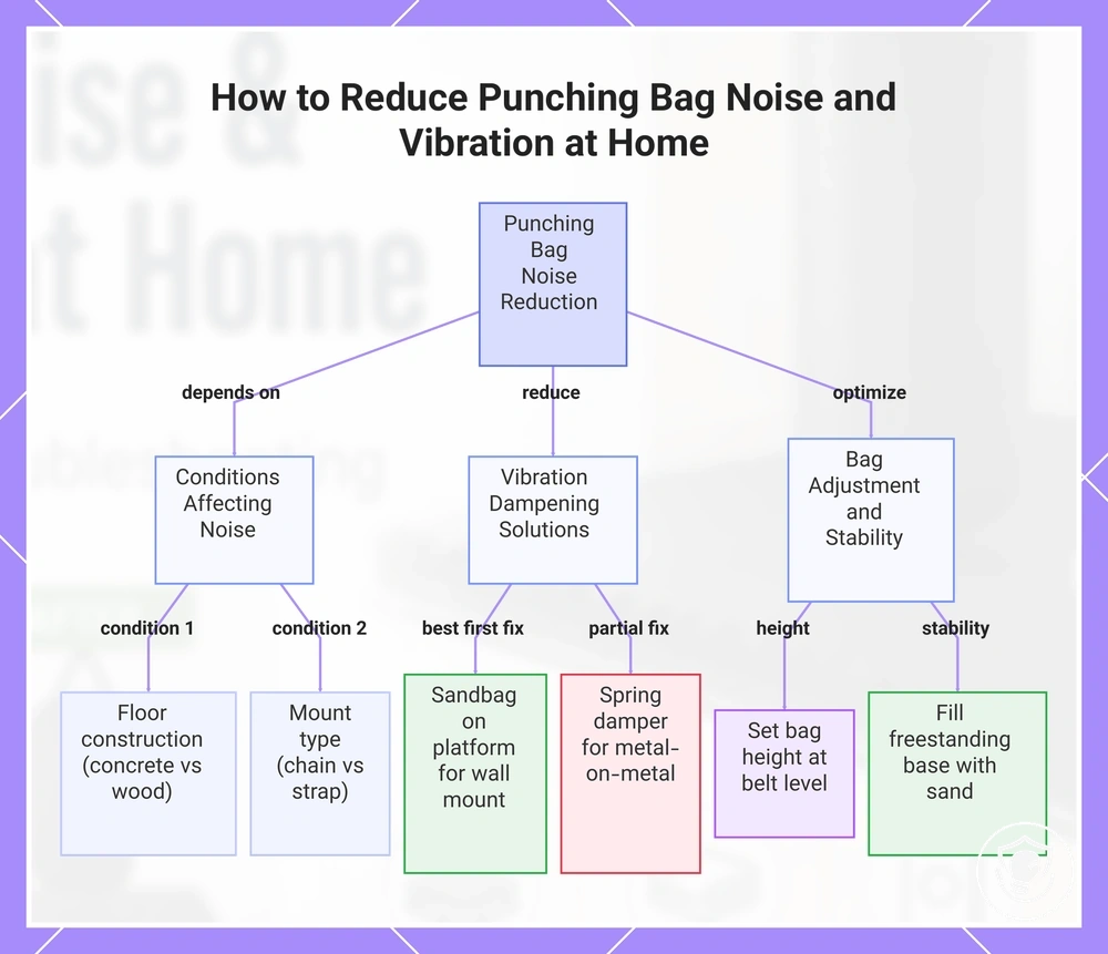How to Reduce Punching Bag Noise and Vibration at Home