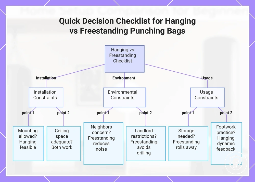 Quick Decision Checklist for Hanging vs Freestanding Punching Bags
