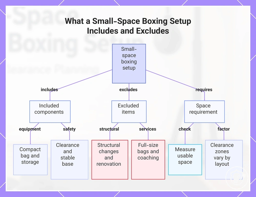 What a Small-Space Boxing Setup Includes and Excludes