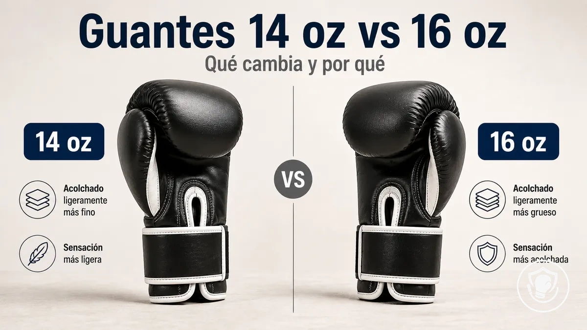 Comparación de dos pesos de guantes para decidir el entrenamiento de boxeo en casa