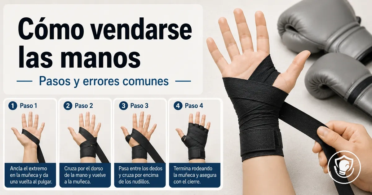 Vendaje de manos paso a paso para usar el equipo de boxeo en casa con seguridad