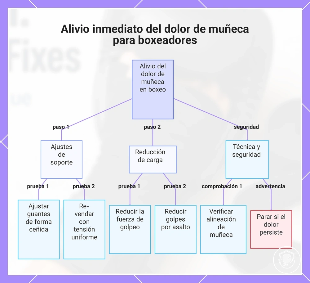 Alivio inmediato del dolor de muñeca para boxeadores