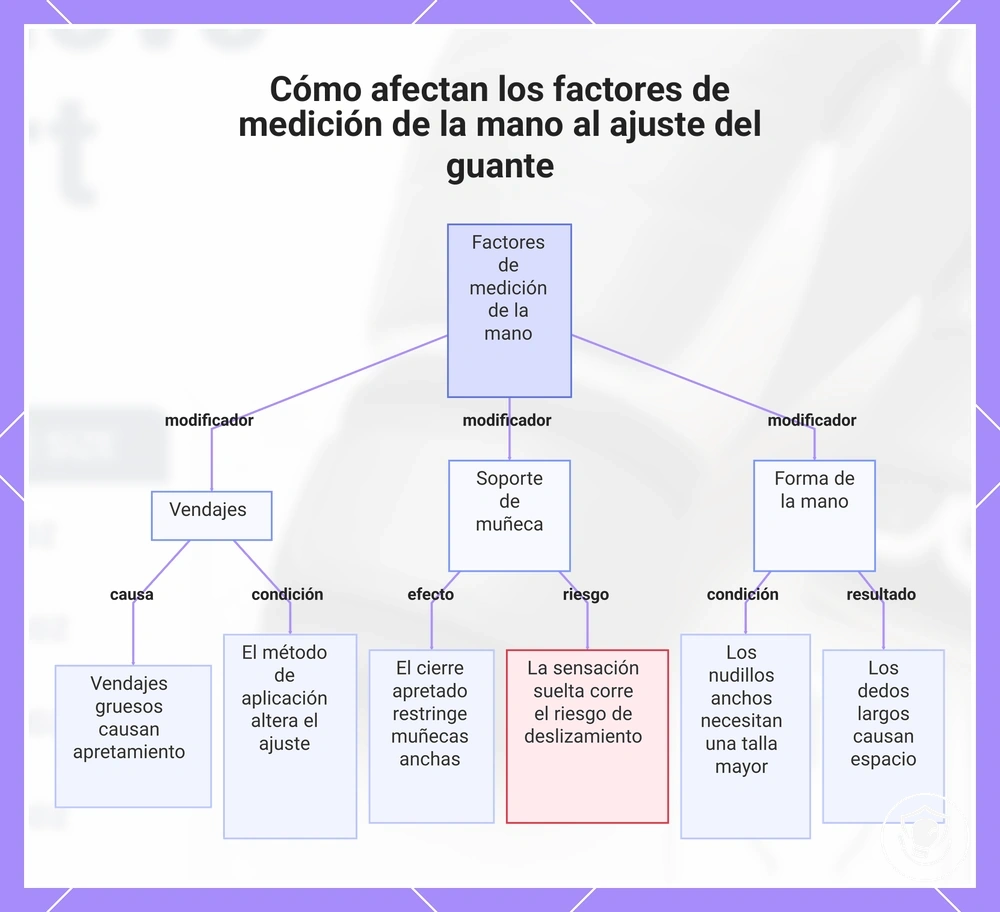 Cómo afectan los factores de medición de la mano al ajuste del guante