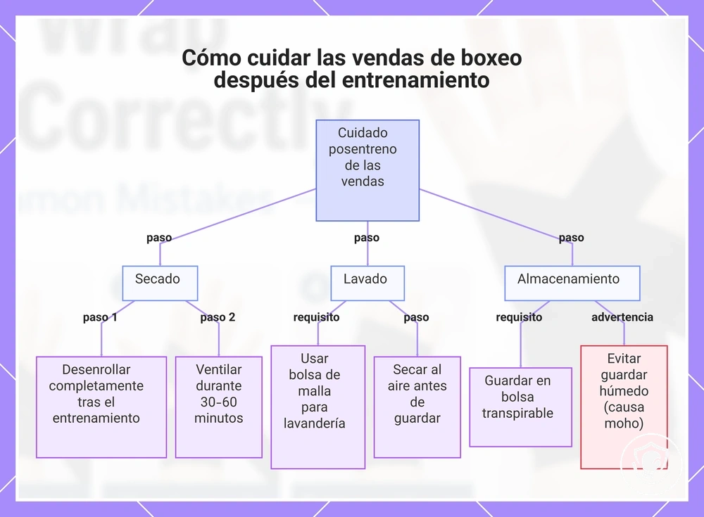 Cómo cuidar las vendas de boxeo después del entrenamiento