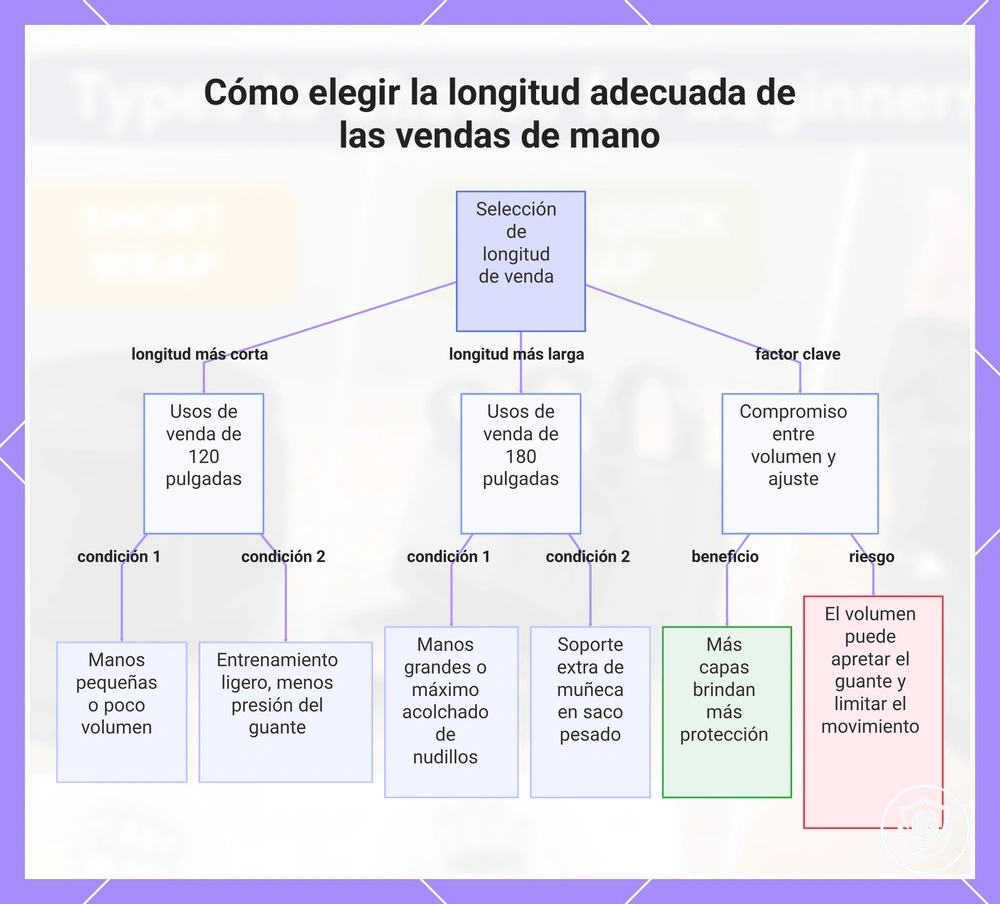 Cómo elegir la longitud adecuada de las vendas de mano