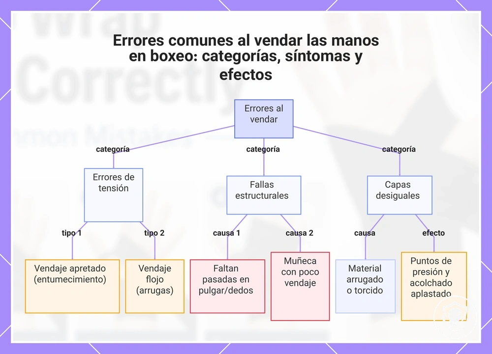 Errores comunes al vendar las manos en boxeo: categorías, síntomas y efectos
