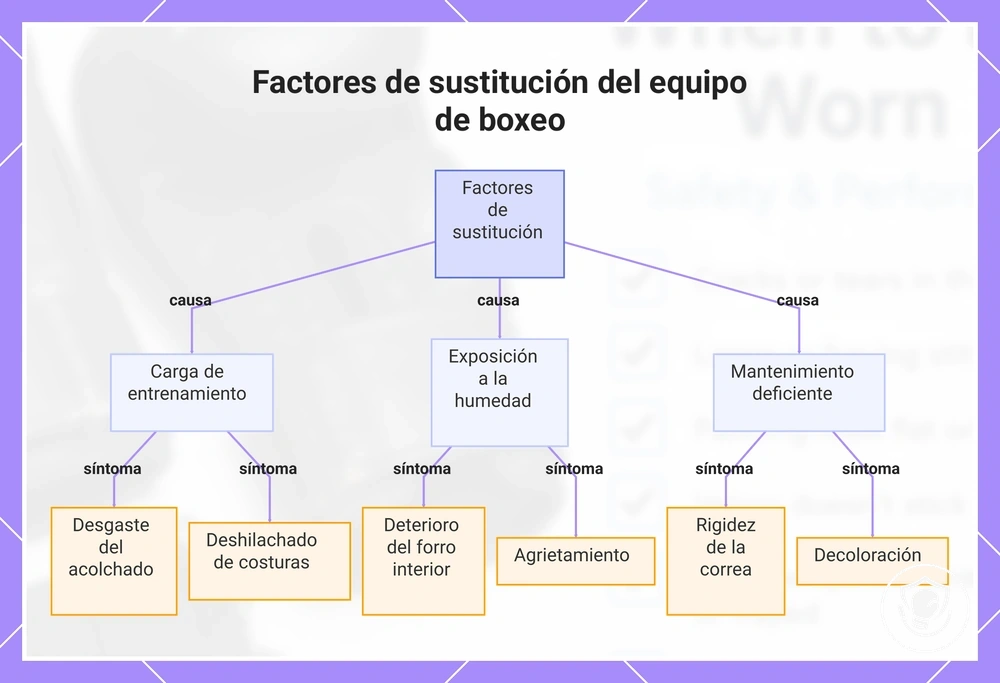 Factores de sustitución del equipo de boxeo