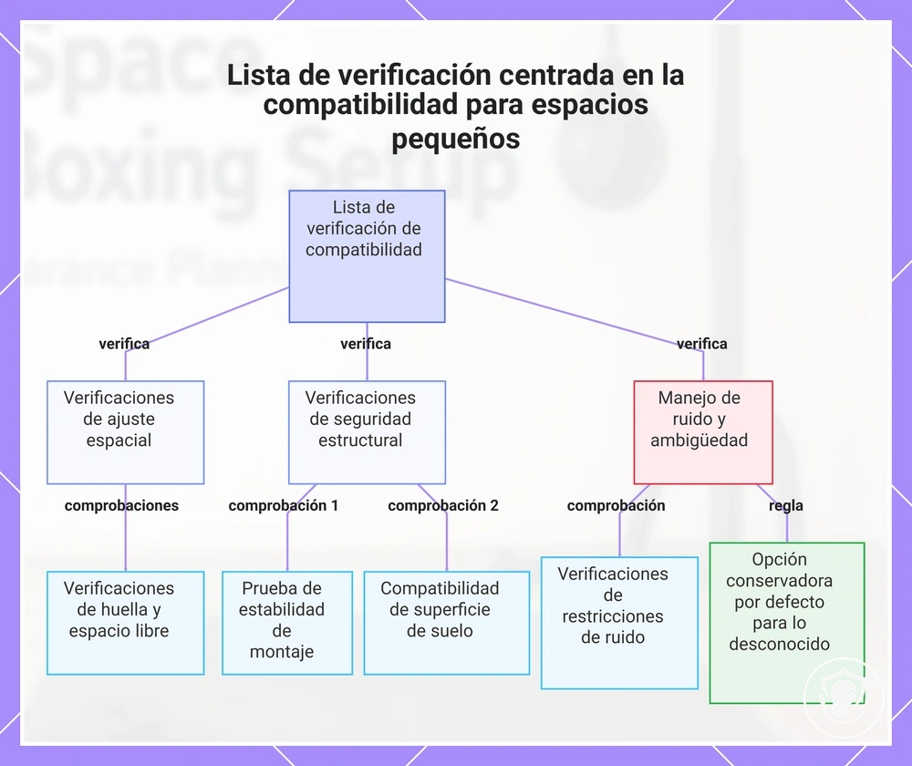 Lista de verificación centrada en la compatibilidad para espacios pequeños