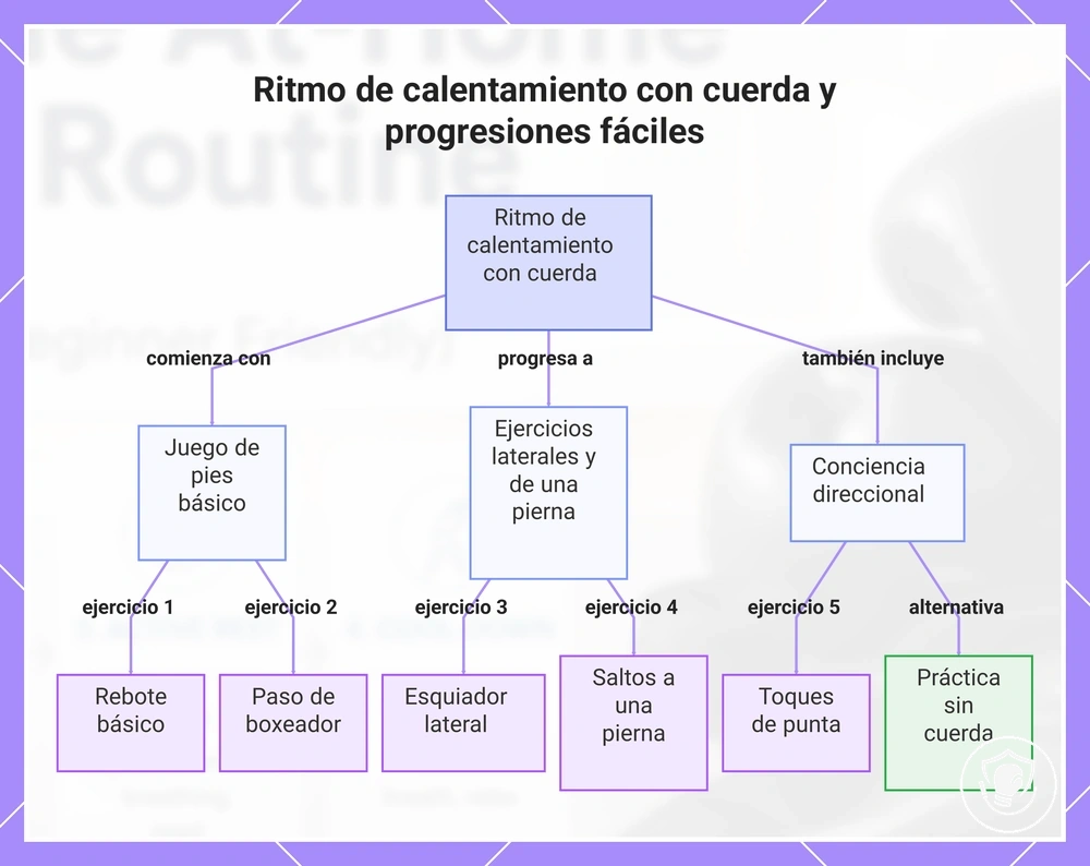 Ritmo de calentamiento con cuerda y progresiones fáciles