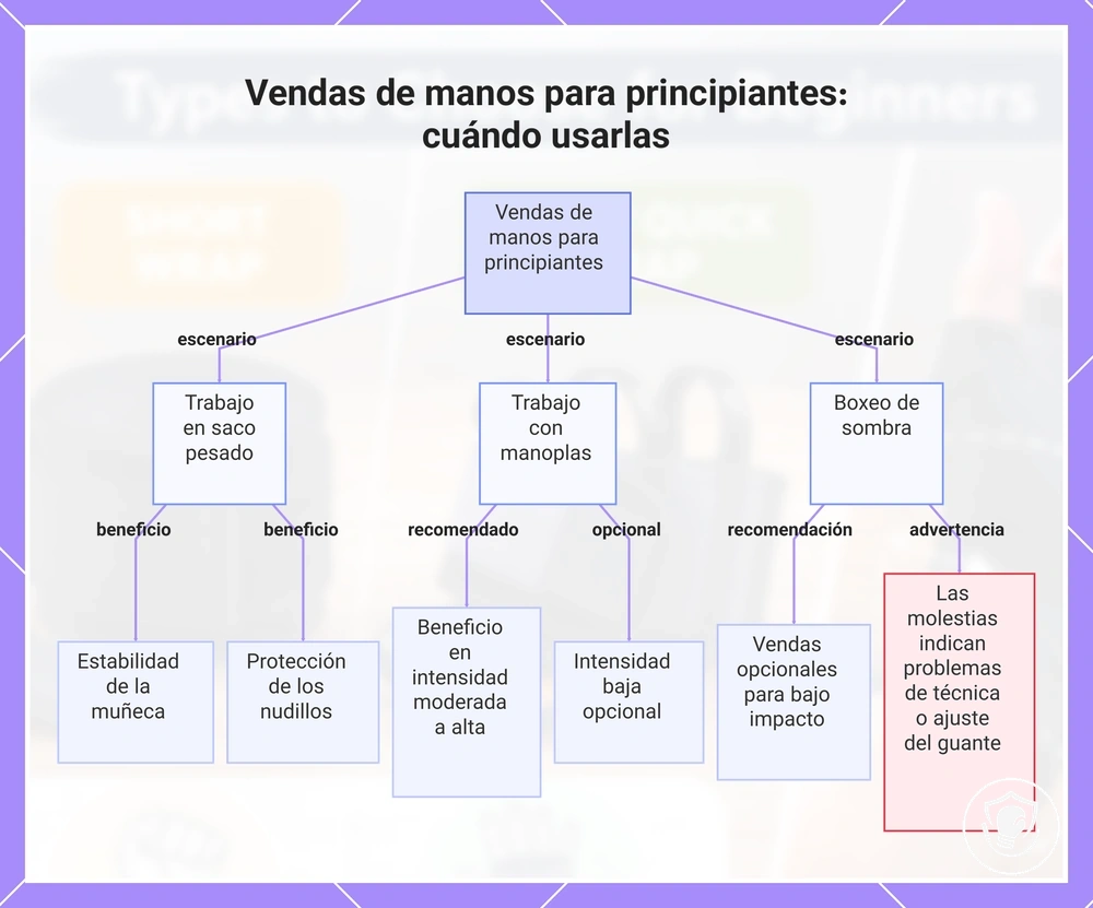 Vendas de manos para principiantes: cuándo usarlas