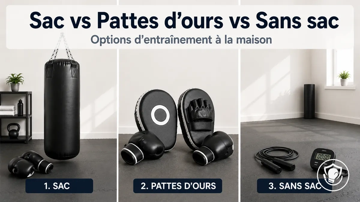 Choix de setup à la maison : comparer sac lourd et travail aux pattes d’ours pour débutants