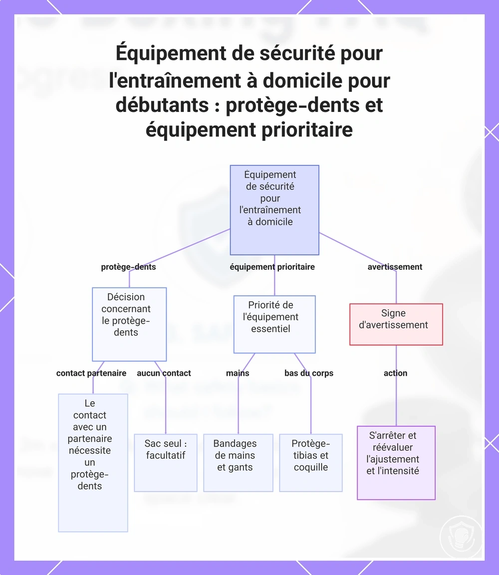 Équipement de sécurité pour l'entraînement à domicile pour débutants : protège-dents et équipement prioritaire