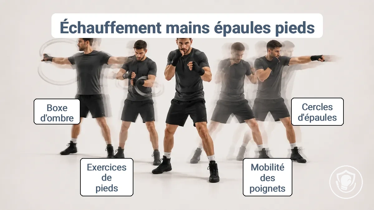 Bloc echauffement mains epaules jambes