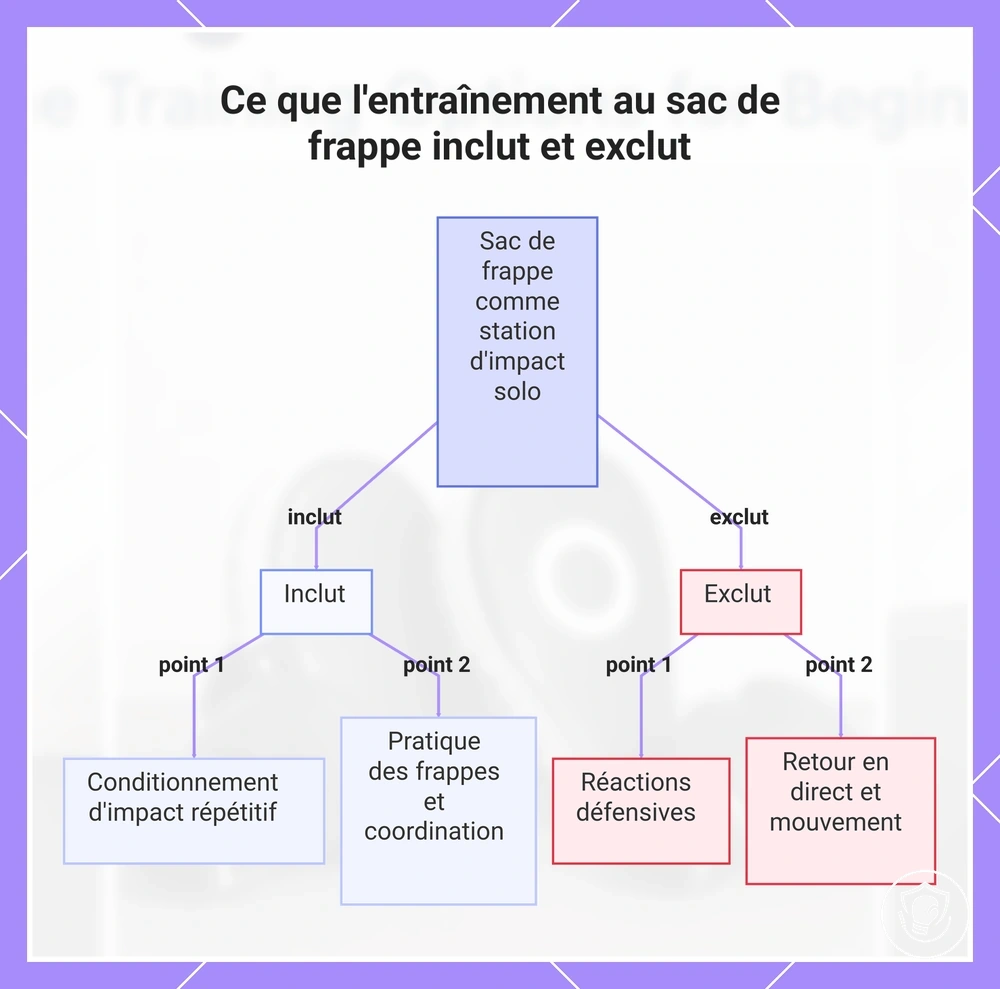 Ce que l'entraînement au sac de frappe inclut et exclut