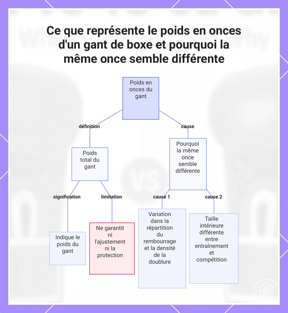 Ce que représente le poids en onces d'un gant de boxe et pourquoi la même once semble différente